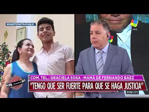 La mama de Fernando Báez Sosa: Me arrebataron a un ser maravilloso
