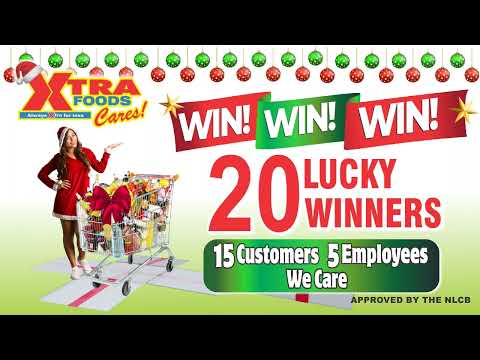 WIN FREE GROCERIES FOR A WHOLE YEAR AT XTRA FOODS. 15 SHOPPERS AND 5 EMPLOYEES WILL WIN.
