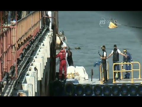 Se realizó el levantamiento del cadáver del tripulante del buque de Singapur
