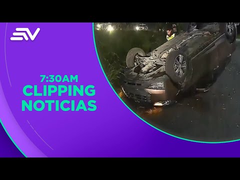 Automóvil se volcó en la avenida Simón Bolívar en Quito | Televistazo en la Comunidad