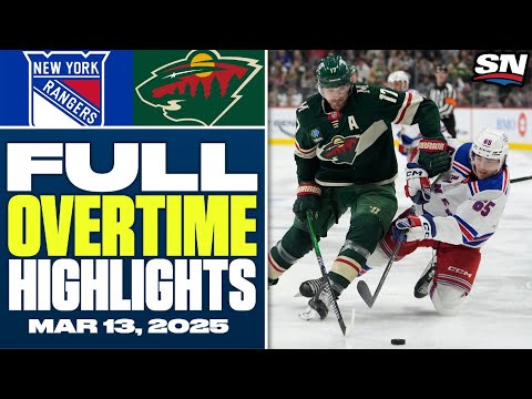 New York Rangers at Minnesota Wild | FULL Overtime Highlights - March 13, 2025