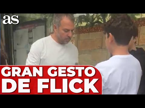 El GRAN GESTO de FLICK con estos niños que le pedían FIRMAS