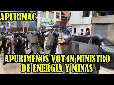 POBLACIÓN DE APURIMAC RECHAZA PRESENCIA DEL MINISTRO DE ENERGIAS Y MINAS..