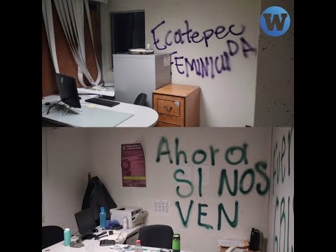 México: Feministas toman mas sedes de la CNDH y policía las reprime con violencia