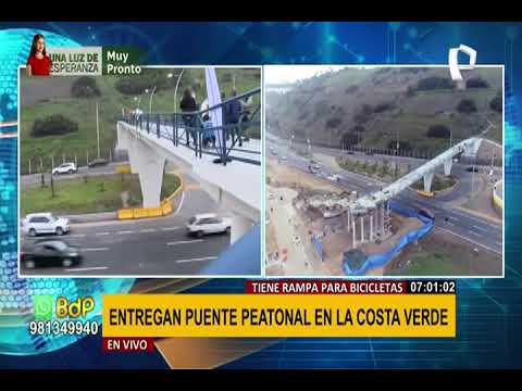 Costa Verde: inauguran renovado puente peatonal tras 7 años inoperativo