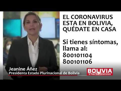 PRESIDENTA: CORONAVIRUS LLEGÓ A BOLIVIA