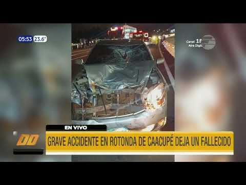 Grave accidente deja un fallecido en rotonda de Caacupé