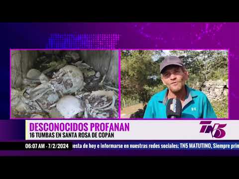 Profanan 16 tumbas en cementerio de Santa Rosa de Copán
