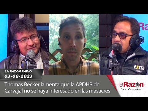 Thomas Becker lamenta que la APDHB de Carvajal no se haya interesado en las masacres de 2019.