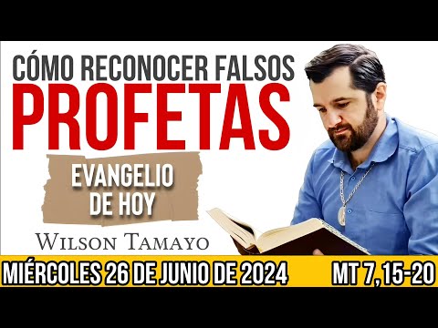 Evangelio de hoy MIÉRCOLES 26 de JUNIO (Mt 7,15-20) | Wilson Tamayo | Tres Mensajes