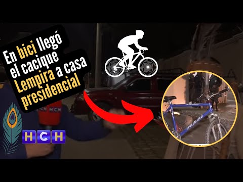 ¡En bicicleta llega don Pedro Corea a Casa Presidencial! proveniente desde Gracias, Lempira