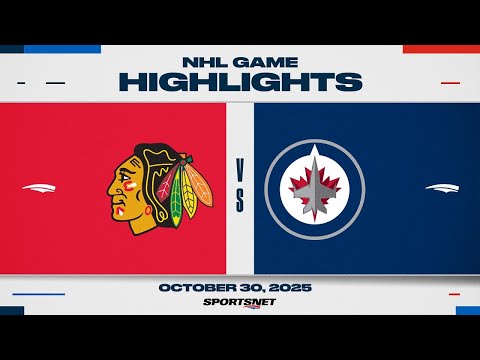NHL Highlights | Blackhawks vs. Jets - October 30, 2025