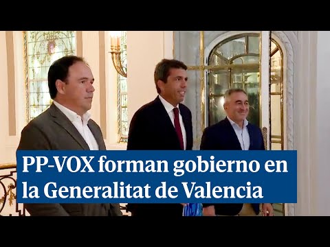 PP y VOX sellan el acuerdo de Gobierno para la Generalitat Valenciana