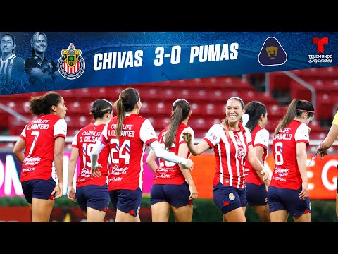 Highlights & Goles | Chivas Femenil vs Pumas Femenil 3-0 | Telemundo Deportes