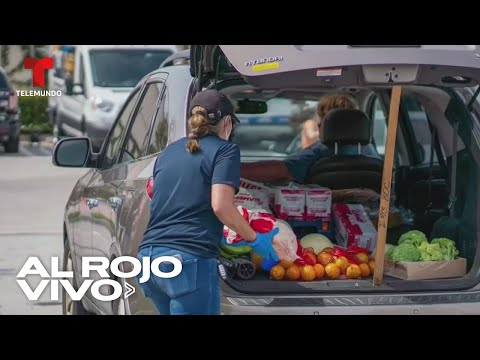 Aumentan las filas para conseguir comida en EE.UU. | Al Rojo Vivo | Telemundo