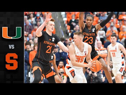 Acc Football Basketball 🏀 Miami vs. Syracuse Men's Basketball Highlights (2021-22)