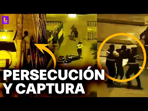 Cámaras captan persecución de serenos en San Luis: Ladrones fueron capturados exitosamente