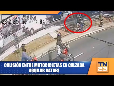 Colisión entre motocicletas en calzada Aguilar Batres