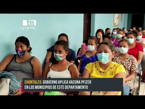 Mujeres embarazadas reciben la vacuna Pfizer en Chontales - Nicaragua