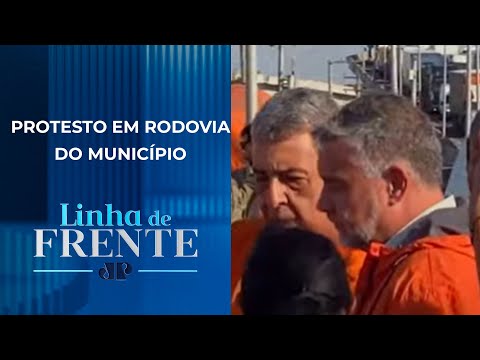 Paulo Pimenta e Sebastião Melo tentam resolver protesto em Porto Alegre (RS) | LINHA DE FRENTE