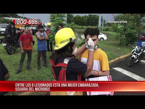 Seis lesionados deja fuerte accidente de tránsito en la cuesta El Plomo – Nicaragua