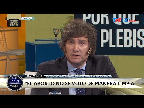 El aborto no se votó de manera limpia Javier Milei, candidato a presidente por La Libertad Avanza