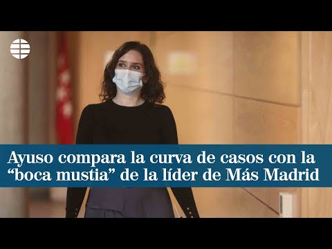 Ayuso compara la curva de casos con la boca mustia de la líder de Más Madrid