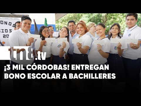 ¡Felices! Bachilleres de Nicaragua reciben su bono escolar de 3 mil córdobas