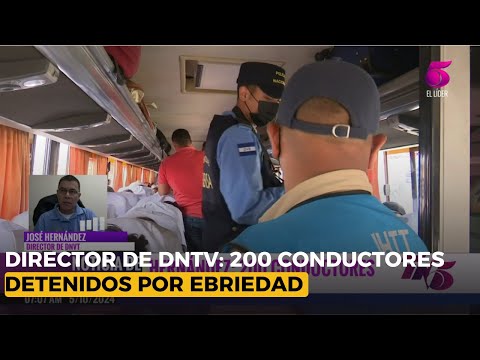 Director de DNTV: 200 conductores detenidos por ebriedad