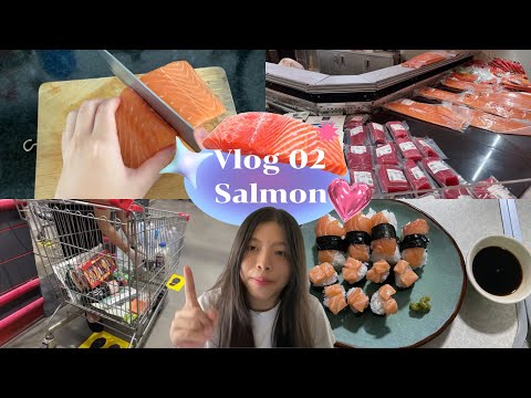 Vlog02|ลองทำแซลมอนดองน้ำปลา