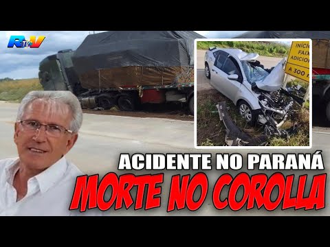 (( MORTE NO PARANÁ )) Idoso MORRE após colisão entre carro e caminhão na PRC-280 em Palmas PR