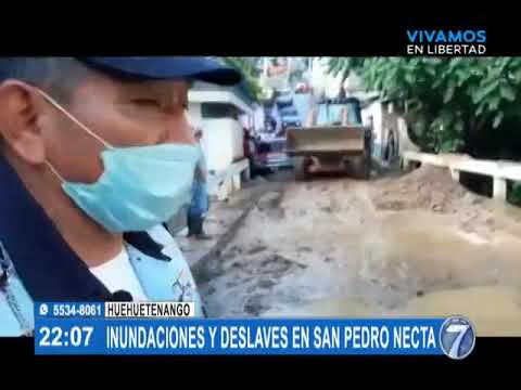 Lluvias provocan inundaciones en San Pedro Necta