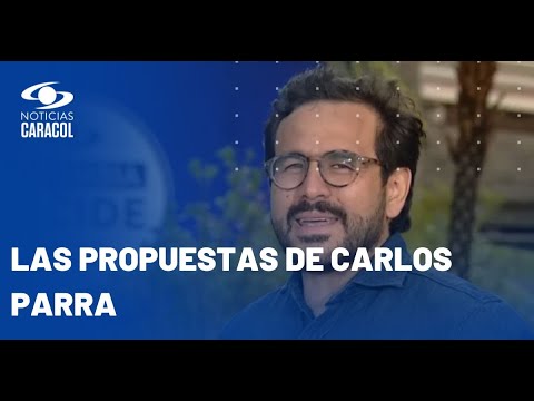 Carlos Parra, candidato a la Alcaldía de Bucaramanga, en la Plaza Caracol