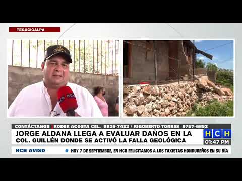 Alcalde capitalino trasladará a un lugar temporal, familias afectadas por falla en col. Guillén