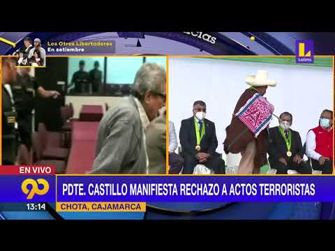 ? Presidente Castillo manifiesta rechazo a actos terroristas