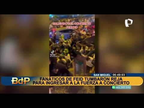 Fanáticos de Feid tumbaron reja en concierto