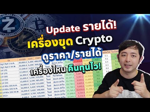 Jay BitcoinMiner อัพเดตราคารายได้การคืนทุนเครื่องขุดตัวไหนดีคืนทุนไว