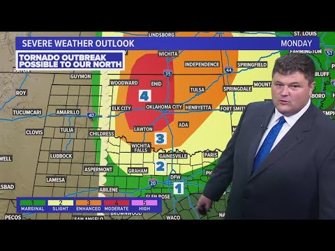 DFW Weather | Low risk of severe weather Monday after rainy weekend
