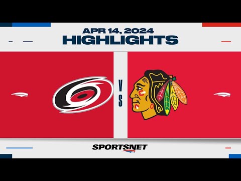 NHL Highlights | Hurricanes vs. Blackhawks - April 14, 2024