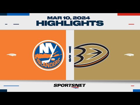 NHL Highlights | Islanders vs. Ducks - March 10, 2024