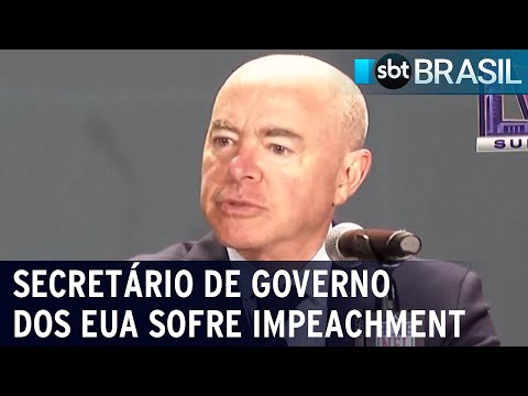 Crise migratória provoca impeachment de secretário de governo nos EUA | SBT Brasil (14/02/24)