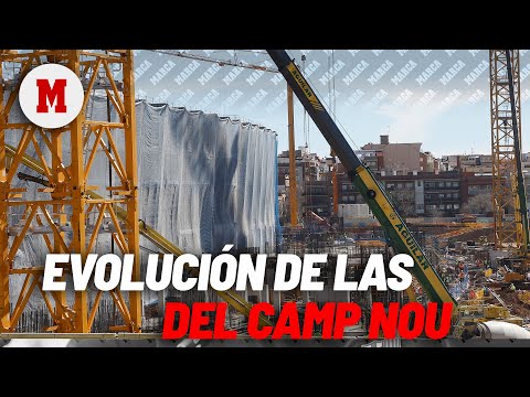 Estado de las obras del Camp Nou en febrero de 2024.  MARCA