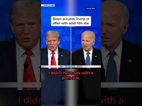 Biden brought up accusations Trump had an affair with an adult film star. Video courtesy CNN.