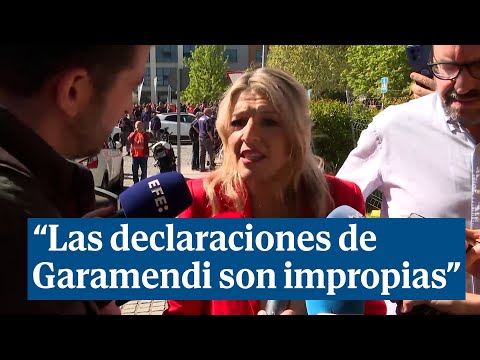 Díaz tilda de impropias las declaraciones de Garamendi sobre las cotizaciones