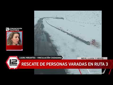 CHUBUT | Temporal de nieve: Rescate de personas varadas en la ruta 3