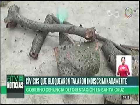 20122022   EDGAR MONTAÑO   GOBIERNO DENUNCIA DEFORESTACION EN SANTA CRUZ DURANTE EL PARO DE 36 DIAS