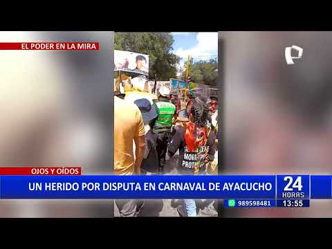 Carnaval ayacuchano deja un herido tras enfrentamiento entre asistentes y la Policía