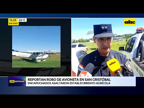 Personas armadas roban una avioneta en San Cristóbal