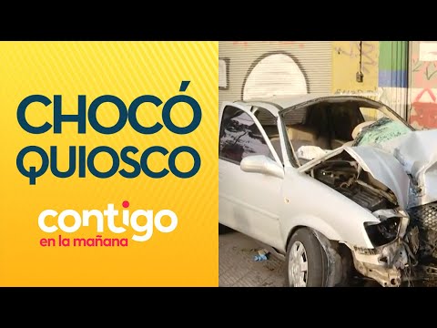 4 HERIDOS: Auto chocó con un quiosco en Santiago Centro - Contigo en la Mañana