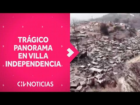 TRÁGICO PANORAMA de vecinos de Villa Independencia tras incendio forestal en la V región